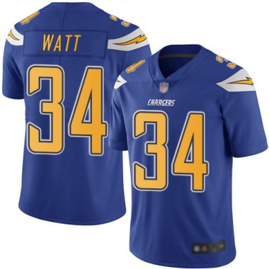 Los Angeles Chargers NFL Football Derek Watt Electric Blue Jersey Men Limited #34 Rush Vapor Untouchable